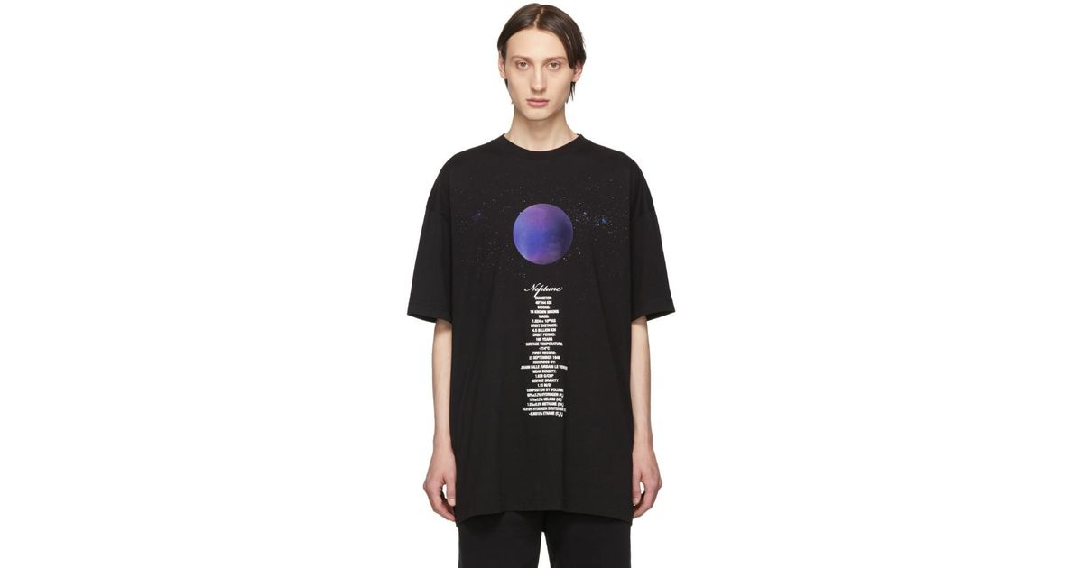 Vetements Black Neptune Planet Number T-shirt for Men | Lyst Australia