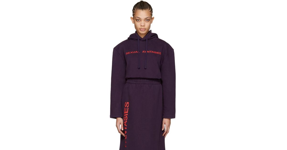 vetements purple hoodie