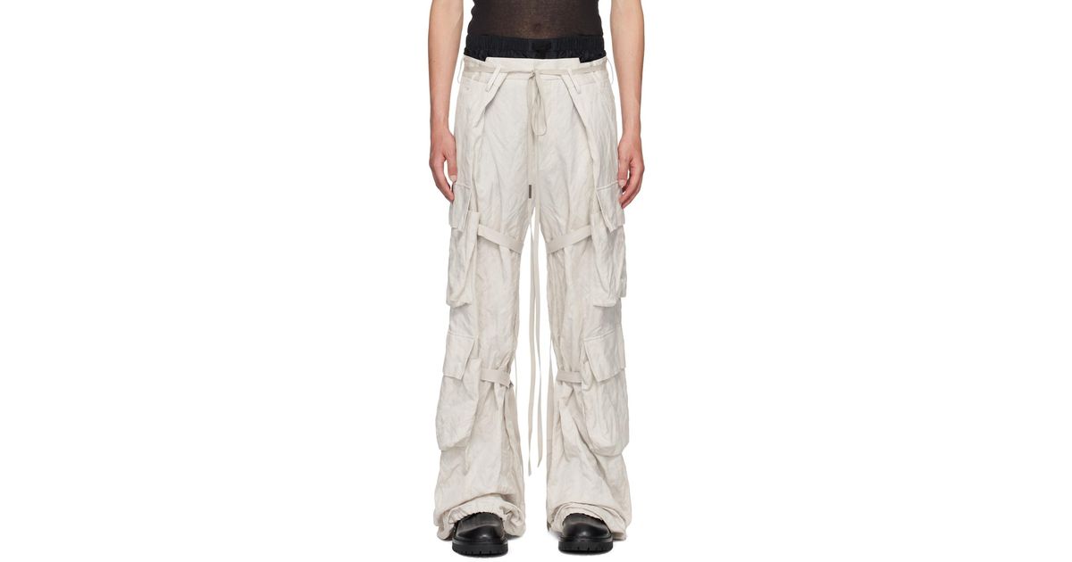 メンズ Ann Demeulemeester オフホワイト Florimond カーゴ