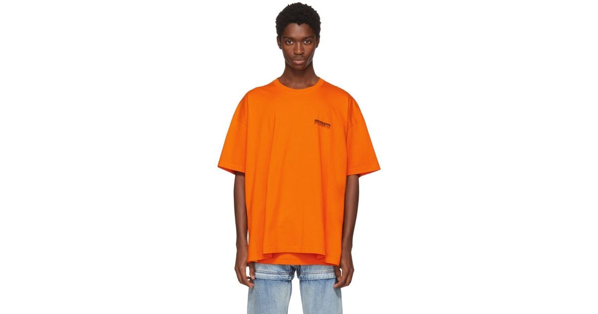 balenciaga orange shirt