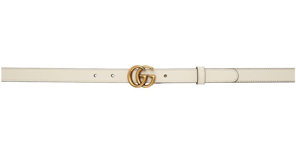 white gg belt