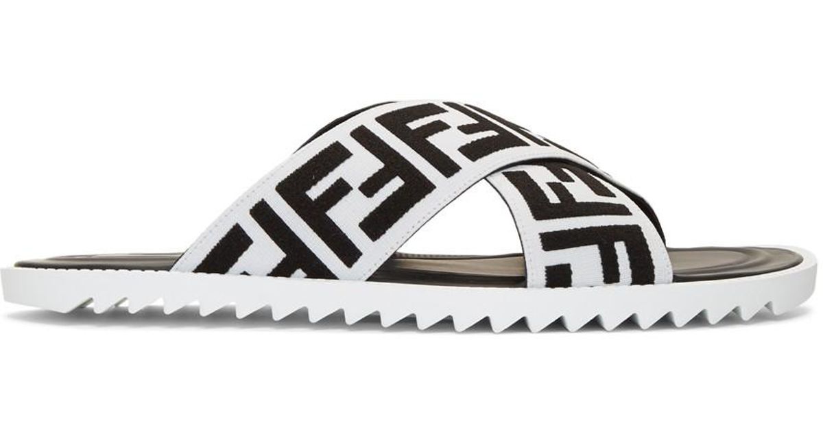 all black fendi slides