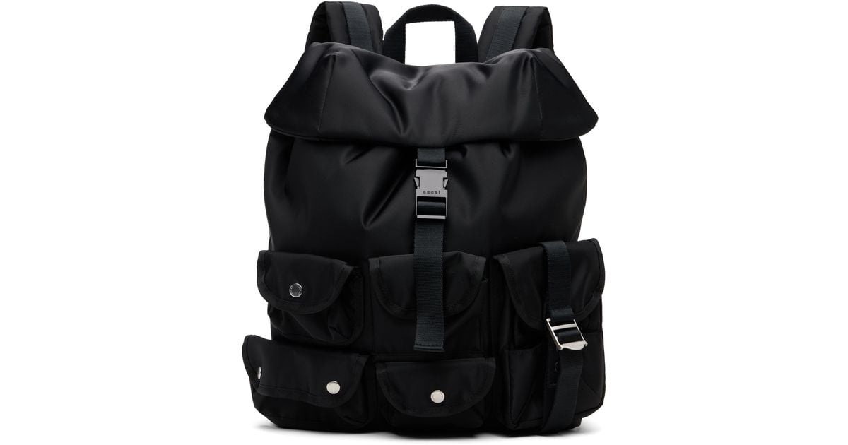 Sacai Nylon Backpack in Black for Men | Lyst