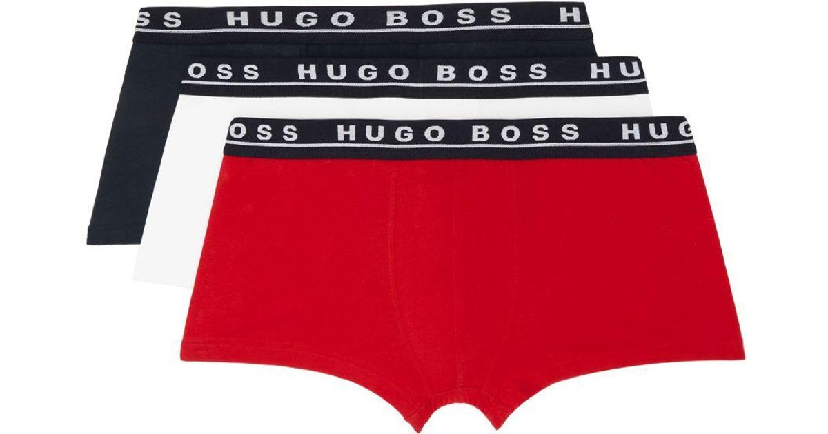 BOSS by HUGO BOSS Three-pack Boxers in Red for Men | Lyst