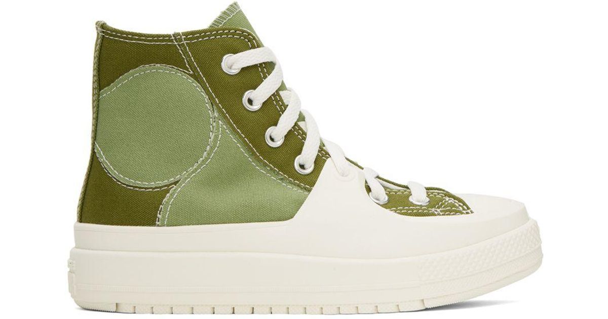 Converse Khaki Chuck Taylor All Star Construct Sneakers in Green Lyst