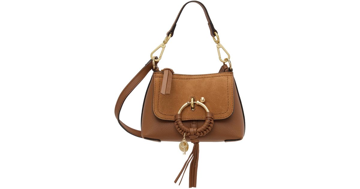 See By Chloé Tan Joan Mini Crossbody Bag in Brown | Lyst