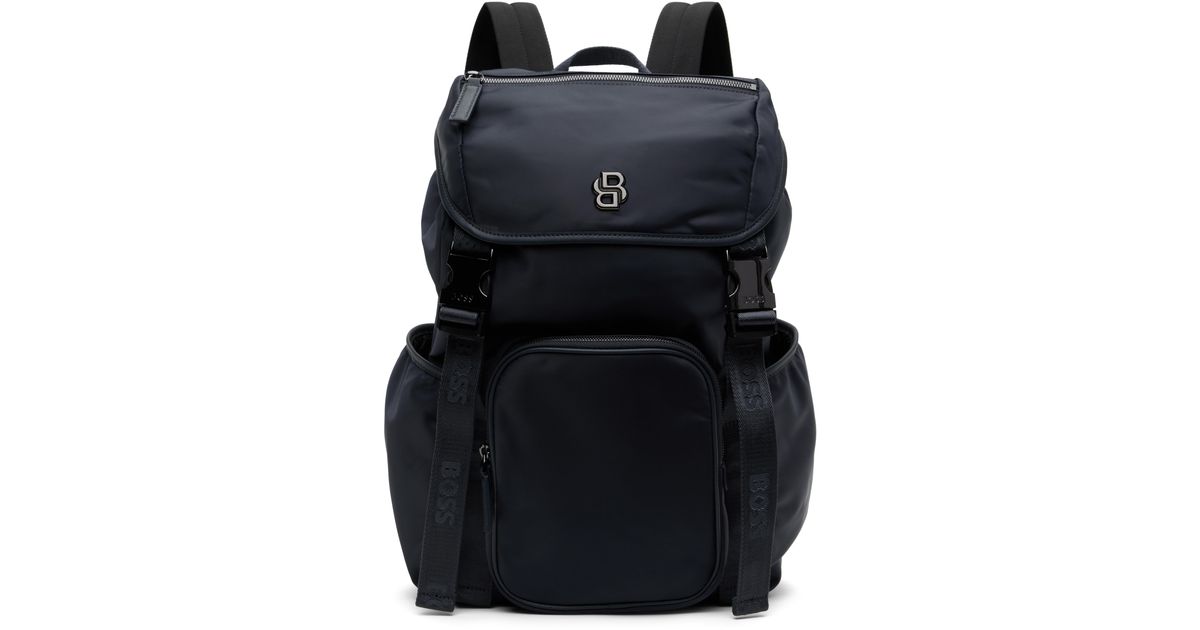 BOSS ネイビー Multi-Pocket Double B Monogram バックパック hbeu50516809_001_200?wid=1980&