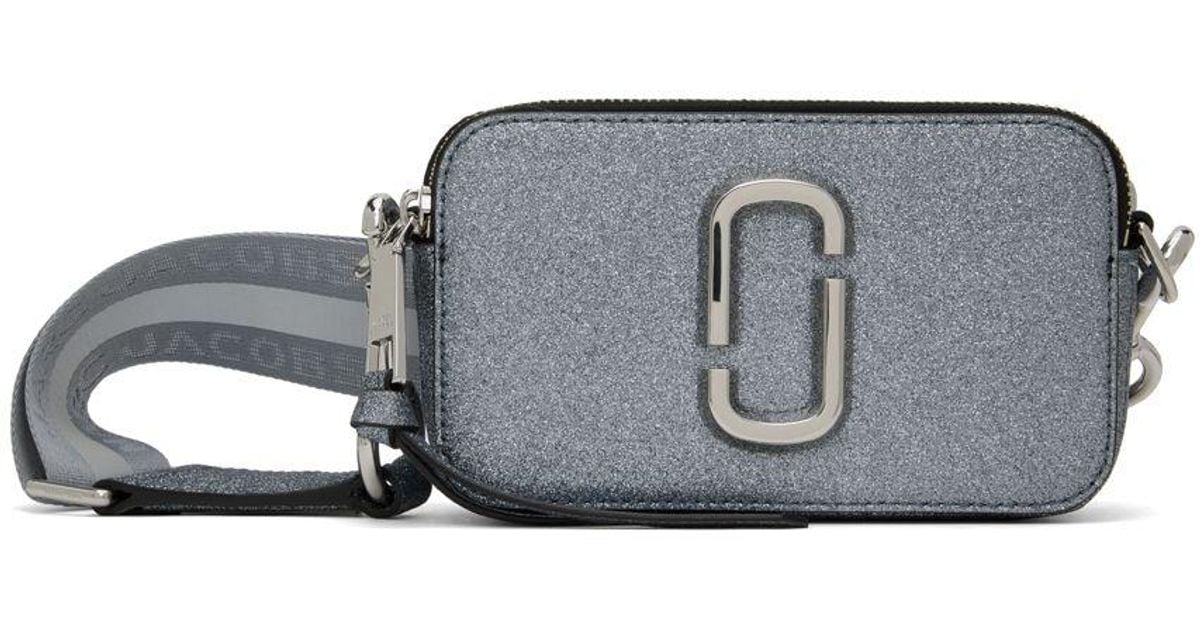 Marc Jacobs Silver 'the Galactic Glitter Snapshot' Bag in Black | Lyst