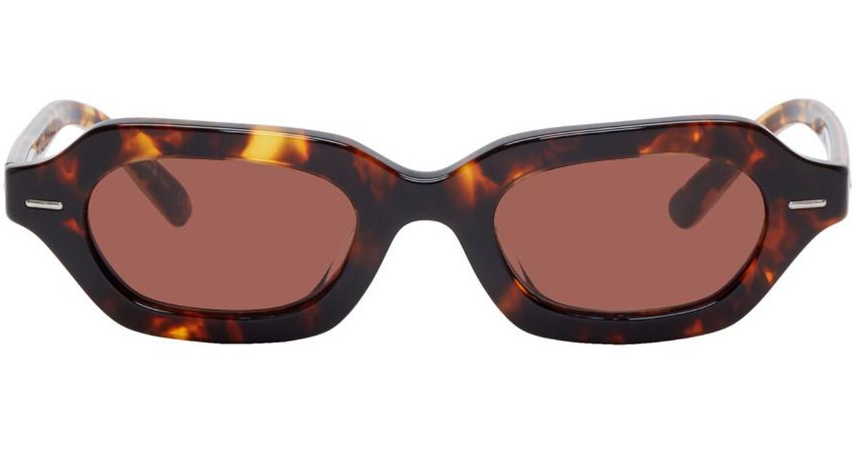 The Row X Oliver Peoples La Cc Rectangular Sunglasses in Brown | Lyst