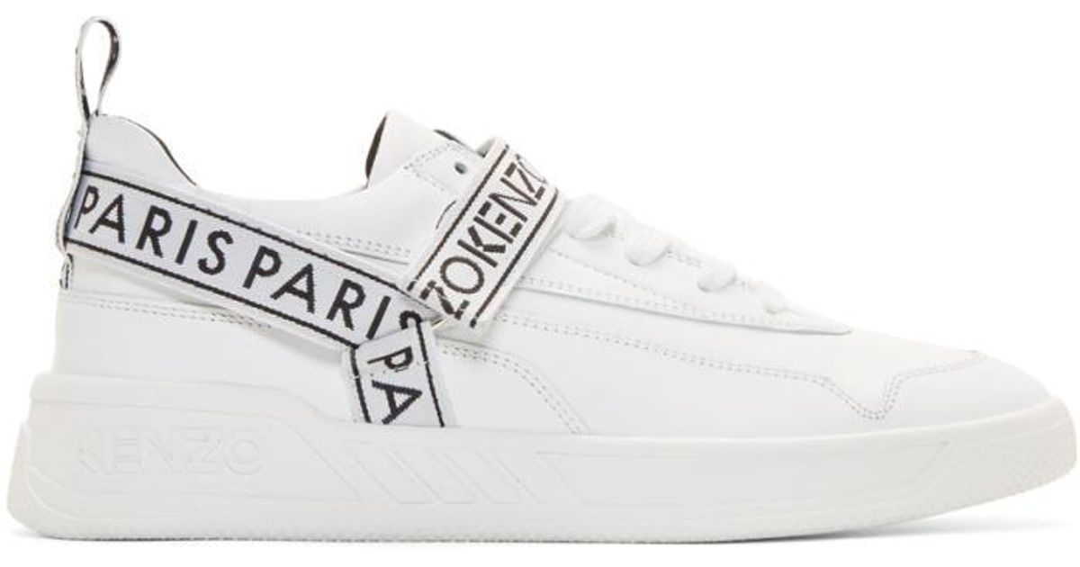 KENZO Leather White Calvin Sneakers for 