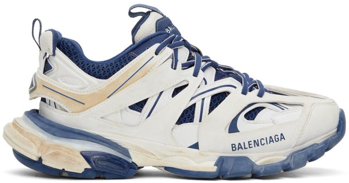 Balenciaga Track Sneakers in White/Blue (Blue) for Men - Lyst
