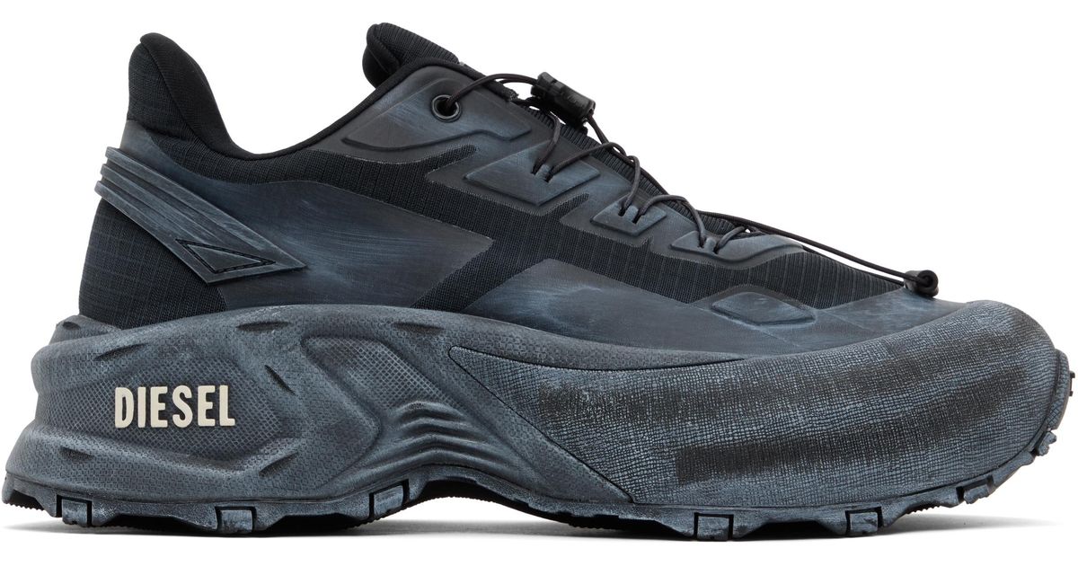 DIESEL D-Cage Runner Sneakers in Black for Men | Lyst