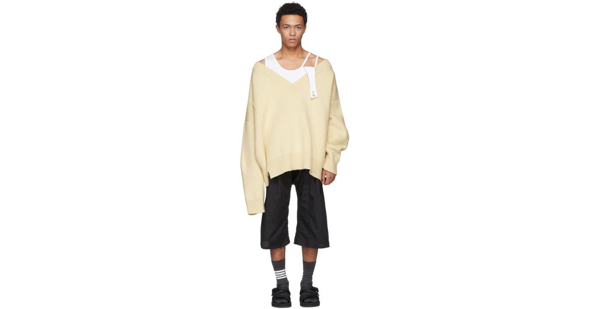 Raf Simons White Classic Oversized Sweater for Men | Lyst