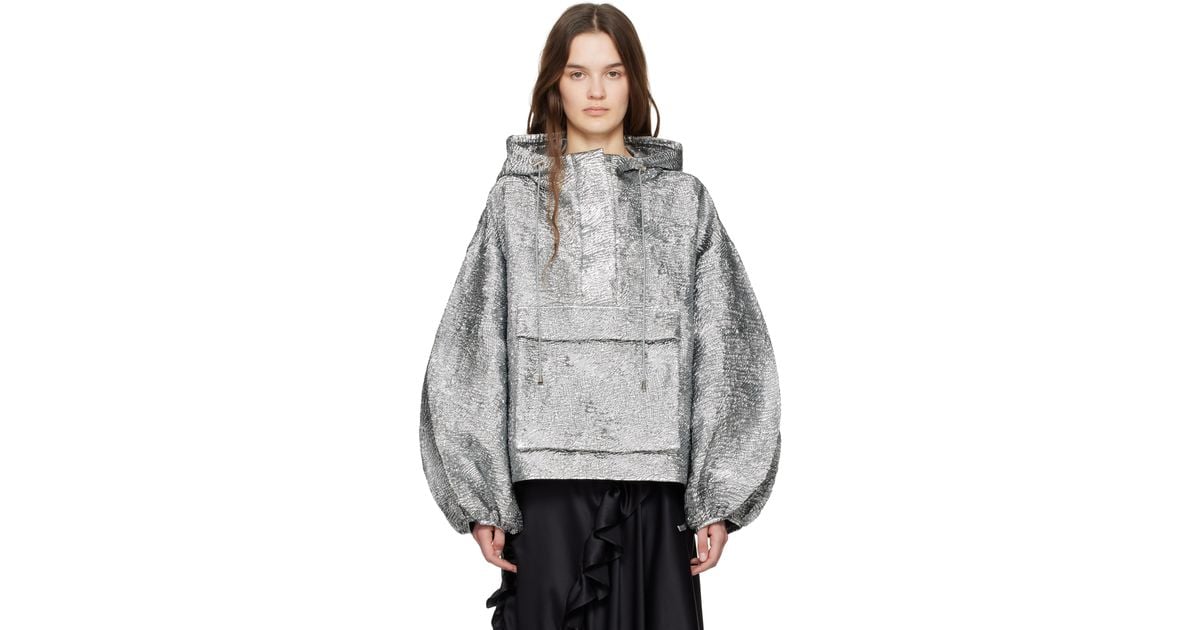 Cecilie Bahnsen Orion Jacket in Gray | Lyst