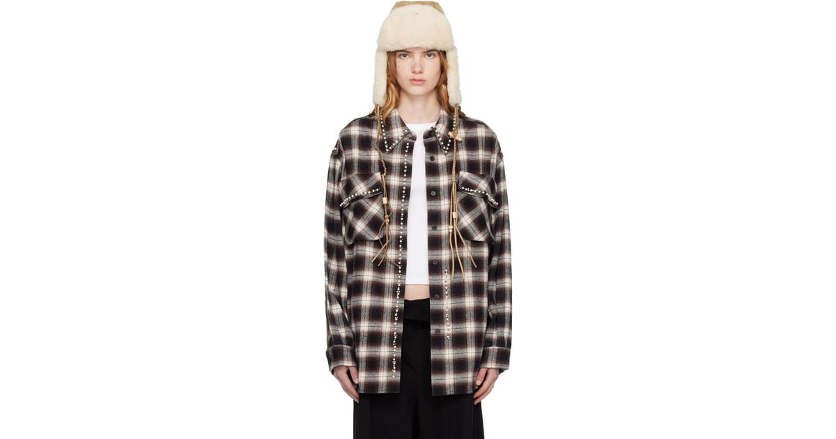 open-yy-Checkered-Brown-Beaded