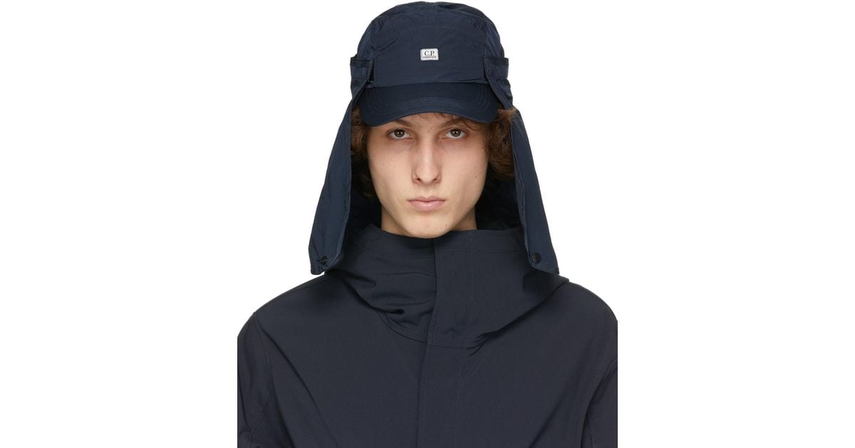 C.P. Company Navy Chrome-r Visor Cap in Blue for Men | Lyst