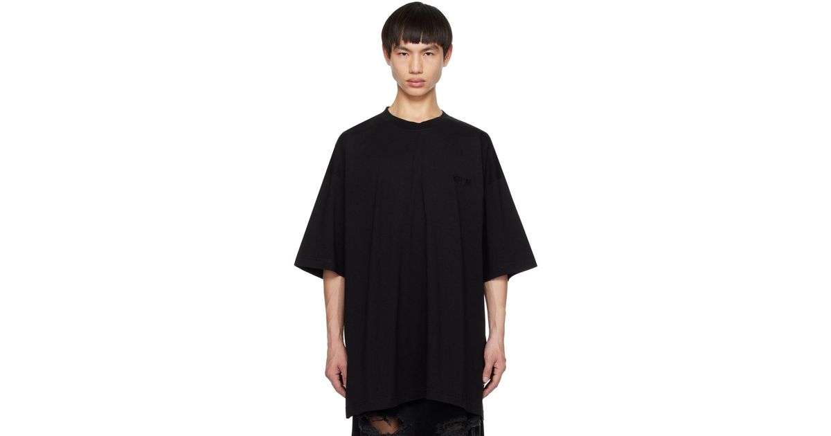 Vetements Embroidered T-shirt in Black for Men | Lyst