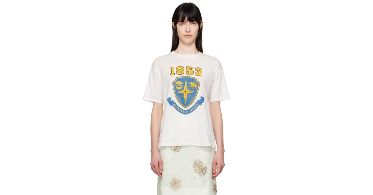 【関税込み】Bode ホワイト Crest ボクシー Tシャツ Bode ホワイト Crest ボクシー Tシャツ | Lyst