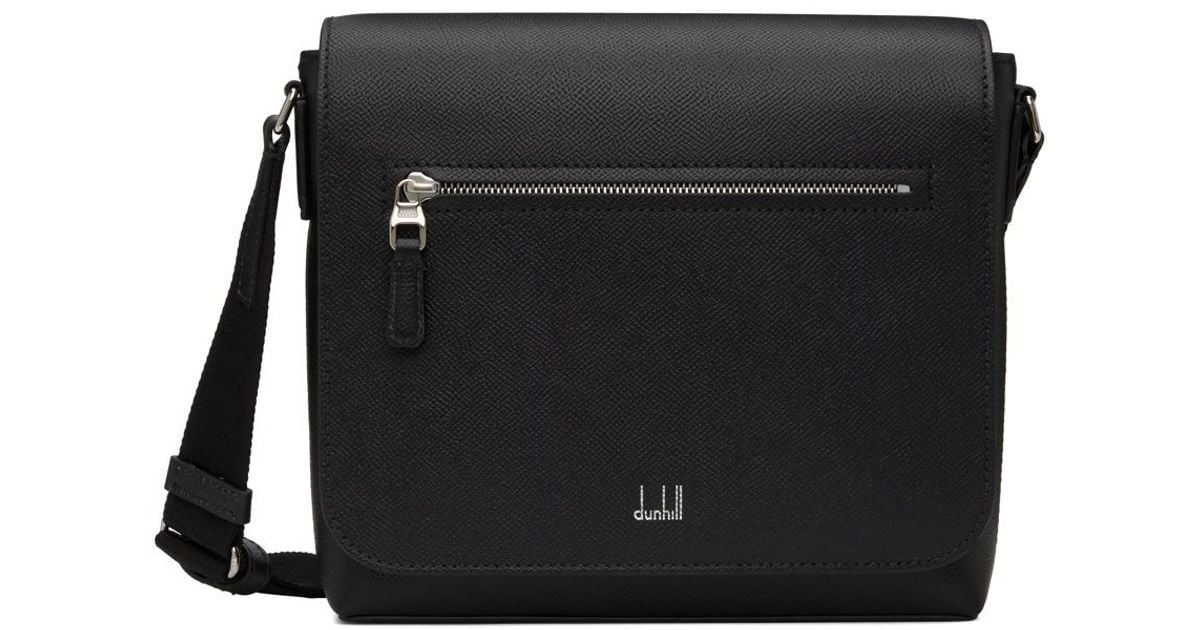 Dunhill Leather Black Small Cadogan Messenger Bag for Men | Lyst UK