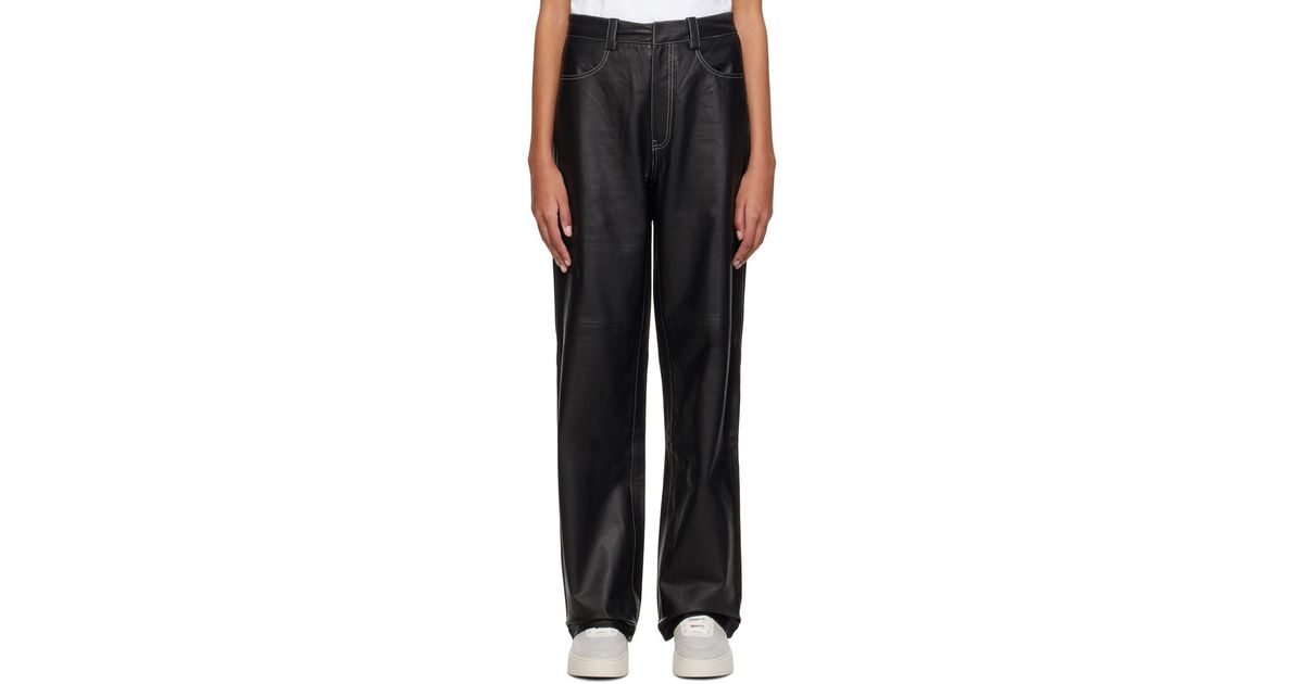 Axel Arigato Spencer Leather Pants in Black Lyst