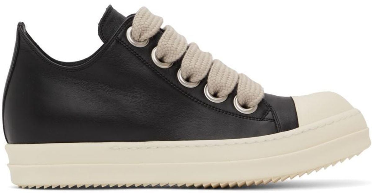 Rick Owens Jumbo Lace Sneakers in Black for Men Lyst Australia