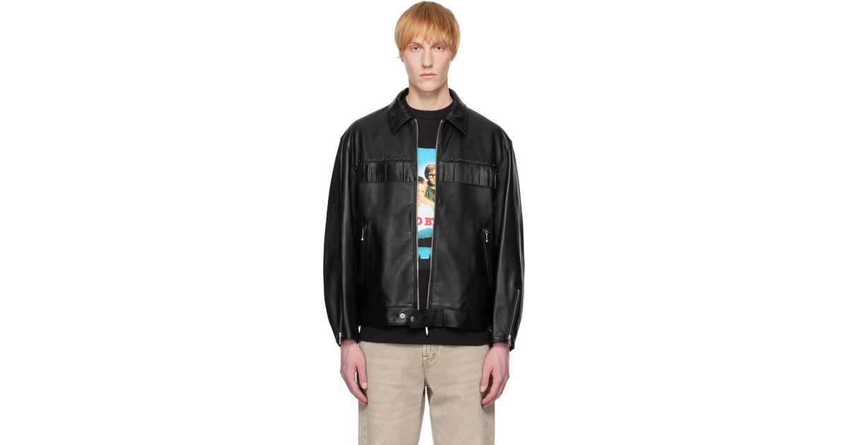 Wacko Maria Wolf's Head Edition Single Riders Leather Jacket in