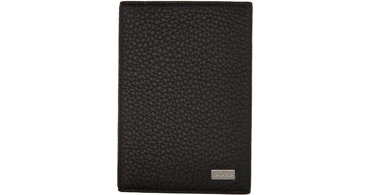 BOSS by HUGO BOSS Leather Crosstown Passport Holder in Black for Men Lyst