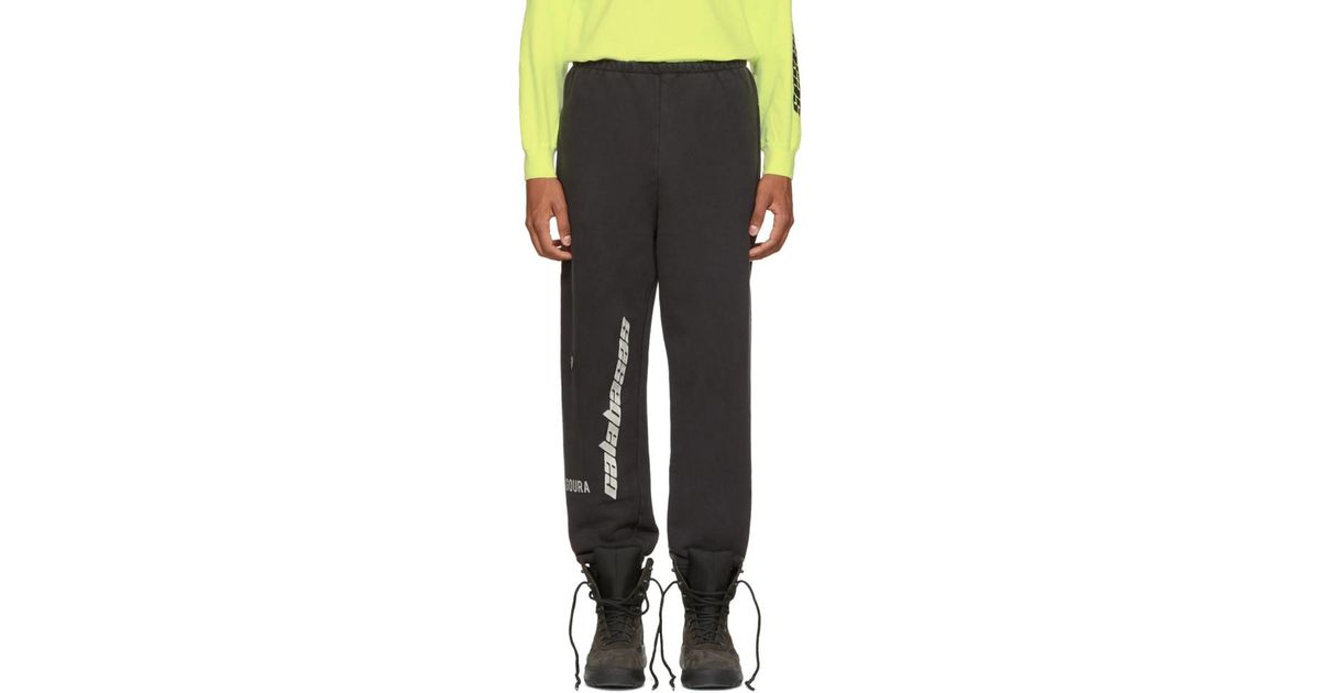 Yeezy Cotton Black Calabasas French Terry Sweatpants for Men | Lyst