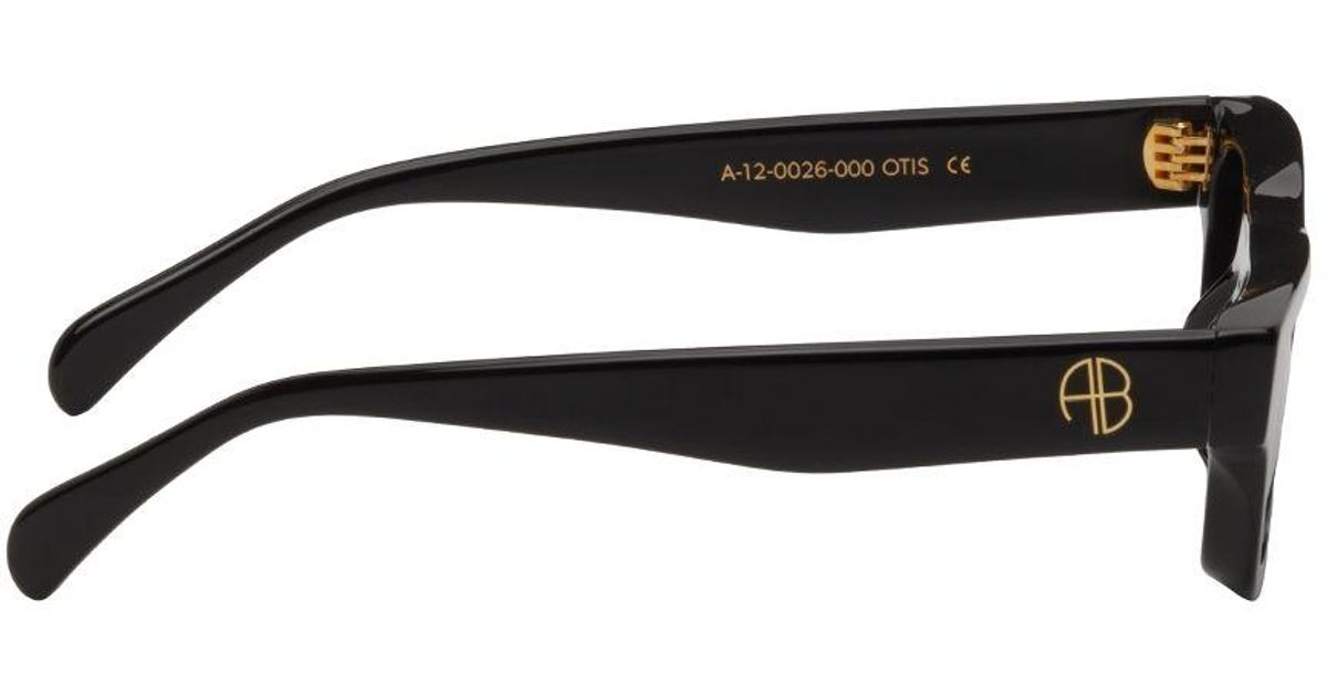 Anine Bing Otis Sunglasses in Black | Lyst