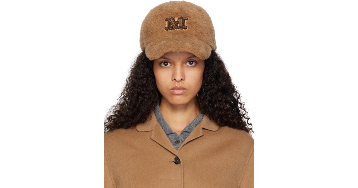 【関税込み】Max Mara ブラウン Teddy Fabric キャップ Max Mara Edit Teddy Cap in Brown | Lyst