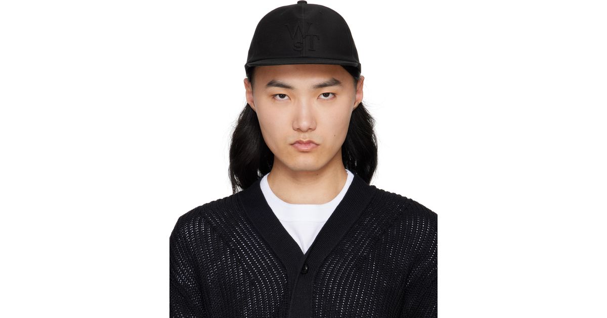 Sacai Wtaps Edition Cotton Back Satin Cap in Black for Men Sacai Wtaps Edition Cotton Back Satin Cap in Black for Men