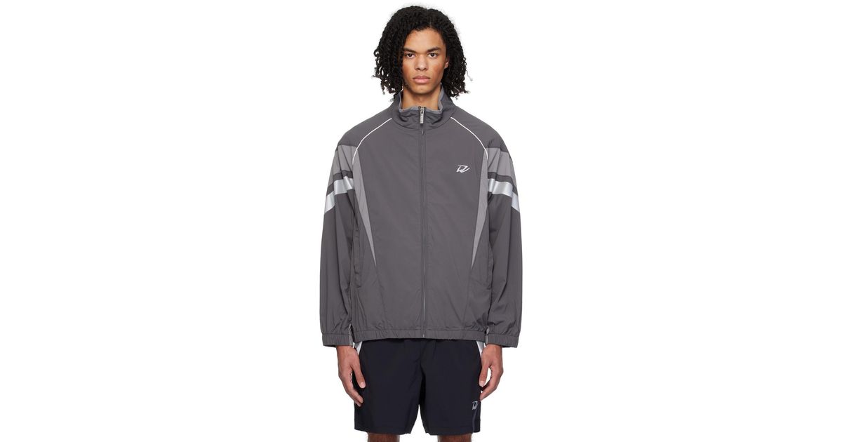 Izzue logo-print panelled jacket - Blue