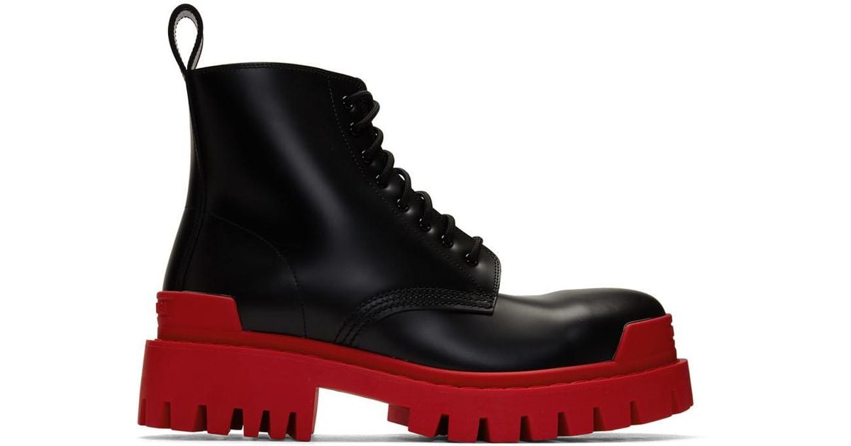 Balenciaga black with red hot sale sole