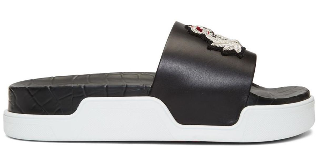 christian louboutin slides black