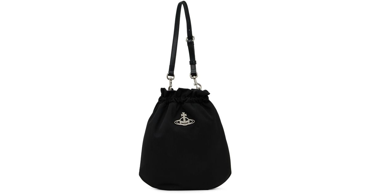 Vivienne Westwood Black Drawstring Shoulder Bag Lyst