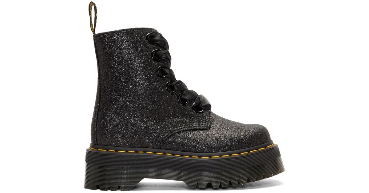 molly glitter dr martens black