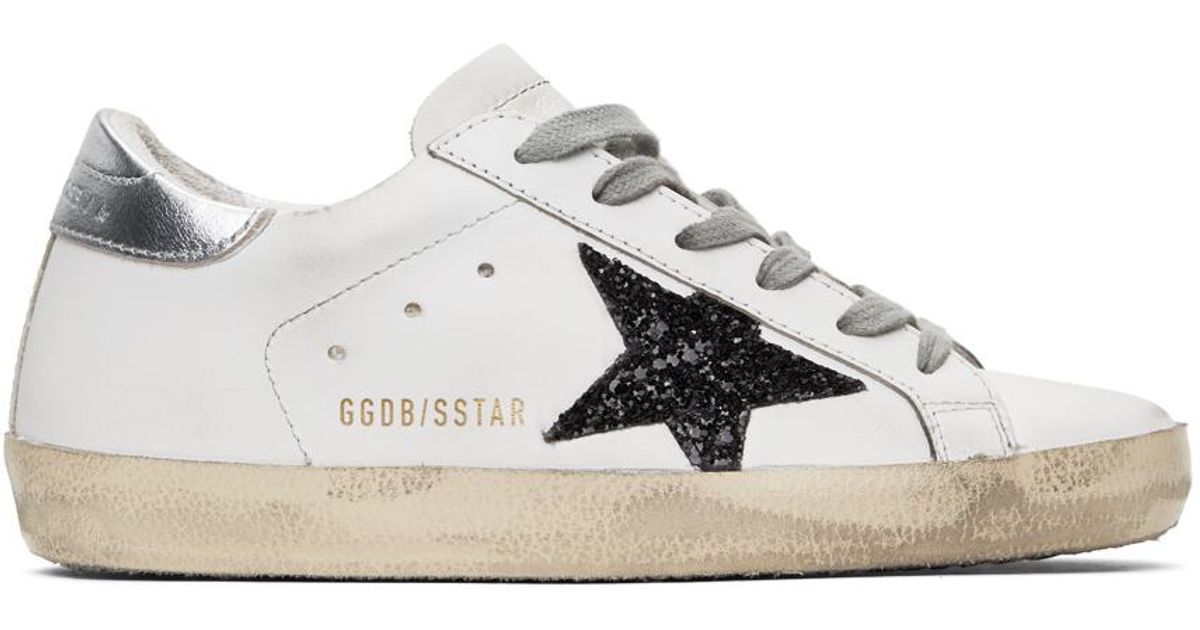 Golden Goose Leather En Goose Ssense Exclusive Glitter Superstar ...