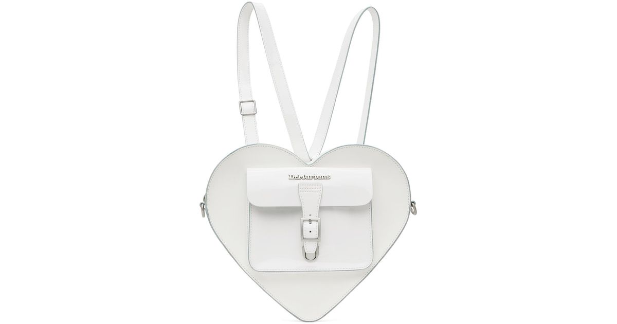 Dr. Martens White Heart Shaped Leather Backpack | Lyst UK
