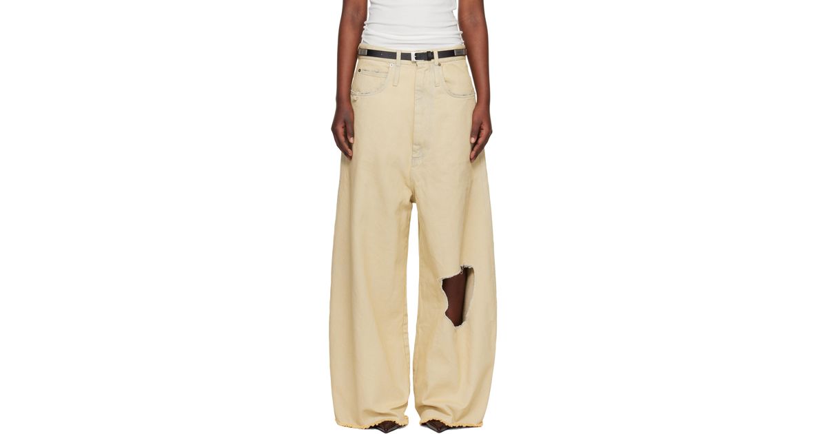 Lu'u Dan Off- Dumpster Denim Jeans in Natural | Lyst