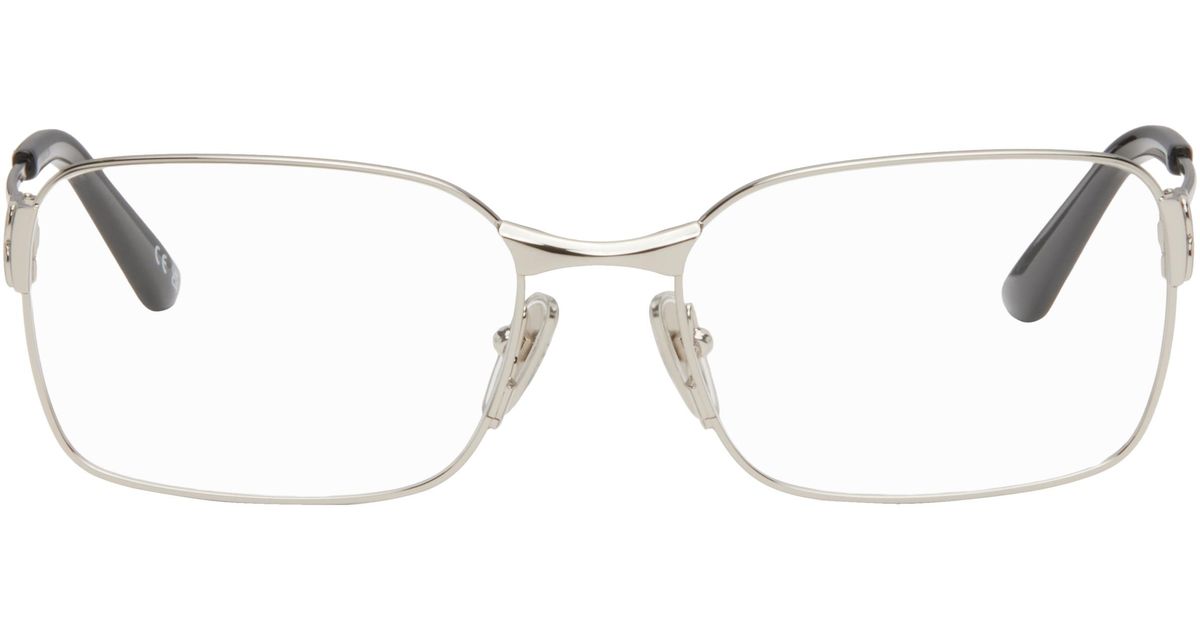 【関税込み】Balenciaga シルバー Mercury スクエアメガネ Balenciaga Mercury Metal Glasses in Black | Lyst