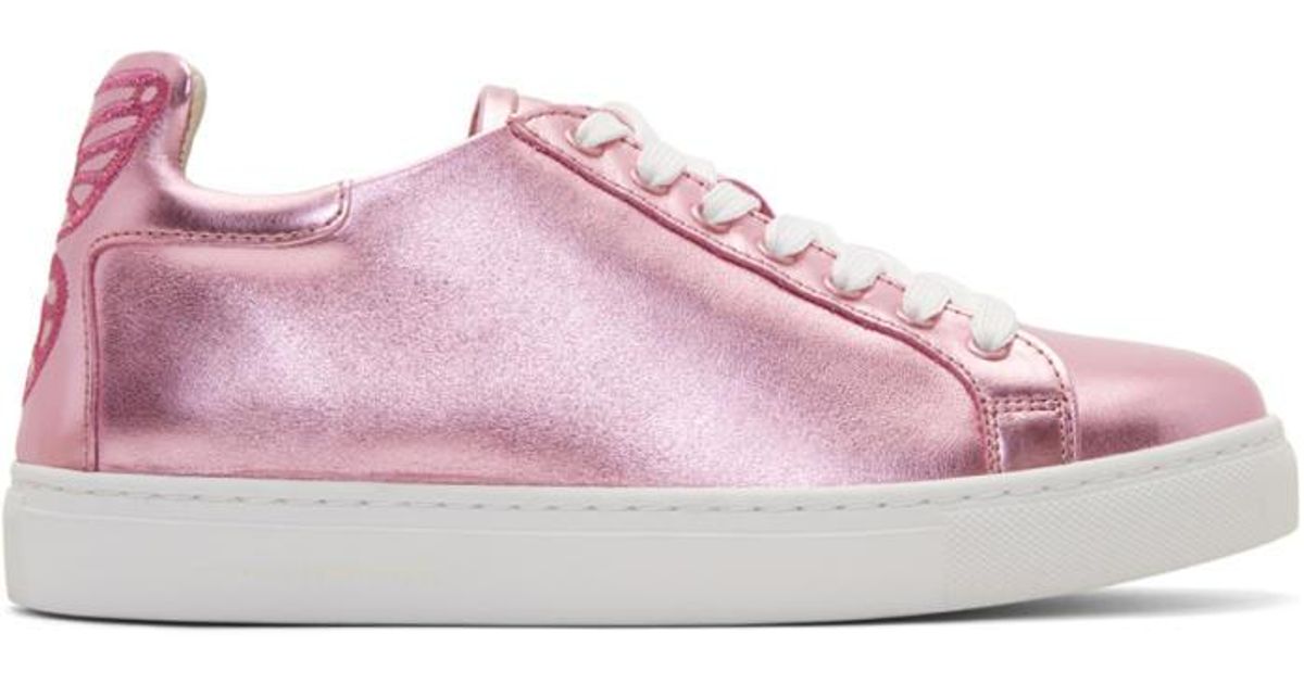 pink metallic sneakers