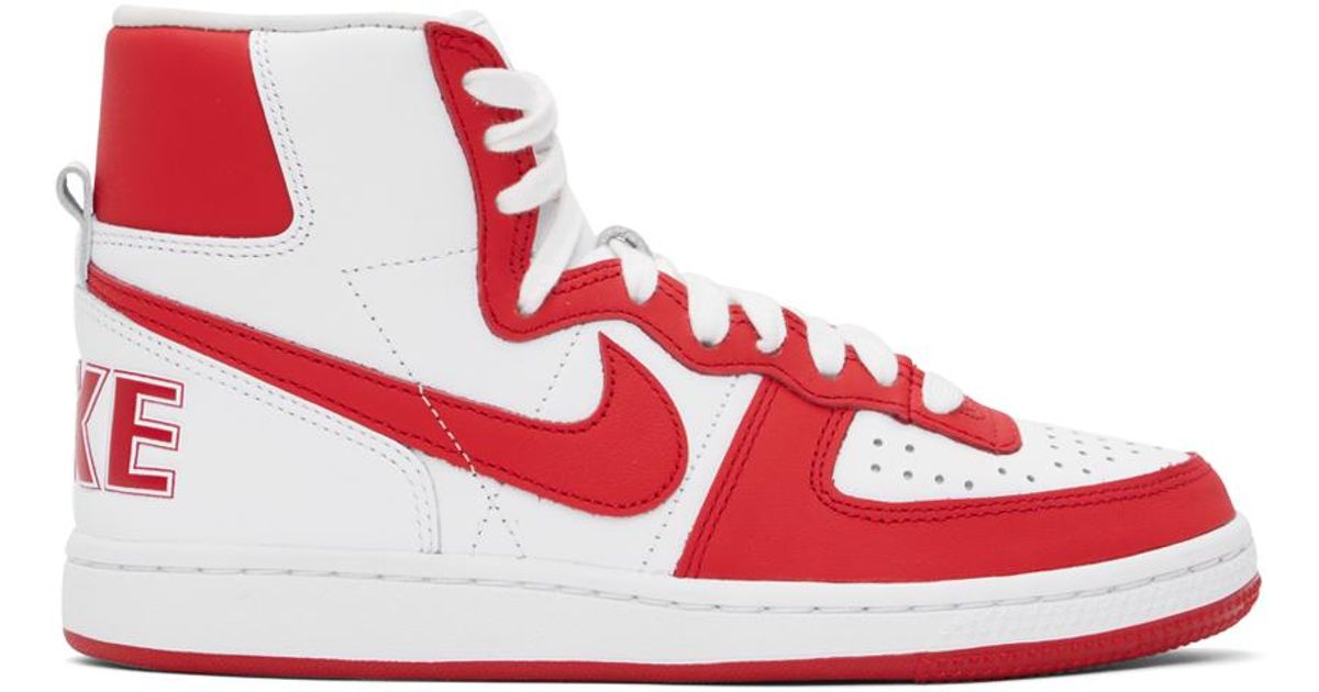 Comme des Garçons Red & White Nike Edition Terminator High Sneakers | Lyst  Canada