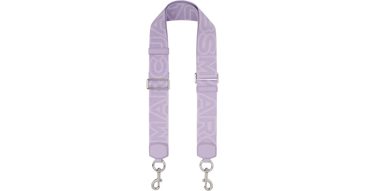Marc Jacobs 'The Outline Logo Webbing' Shoulder Strap in Purple | Lyst