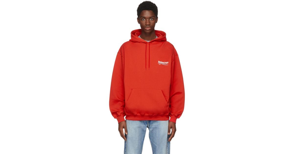 balenciaga red sweatshirt