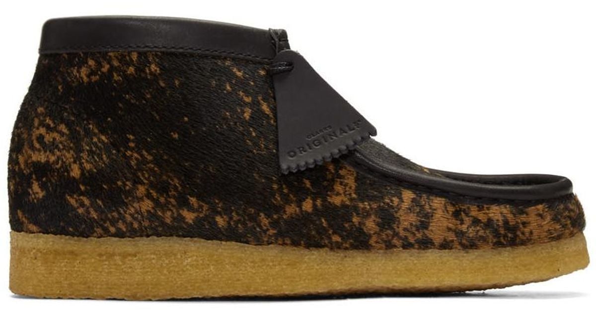 clarks wallabee pony hair boot