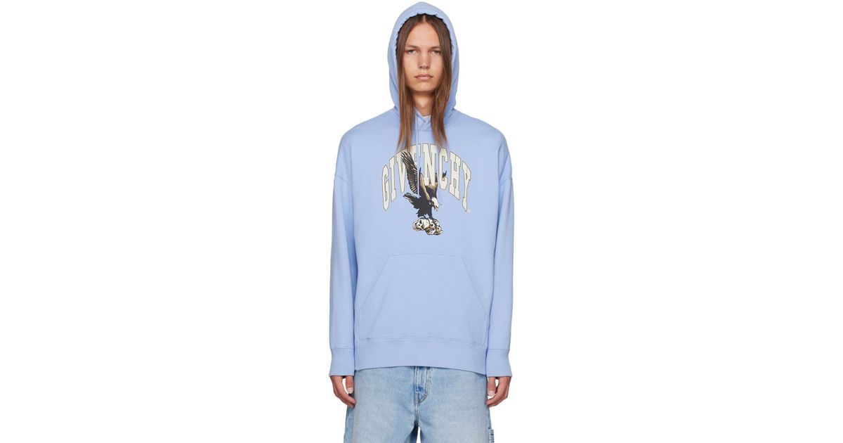 Givenchy Blue Eagle Hoodie for Men | Lyst