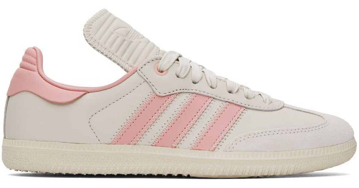 adidas Originals Off-white & Pink Humanrace Samba Sneakers in Black | Lyst