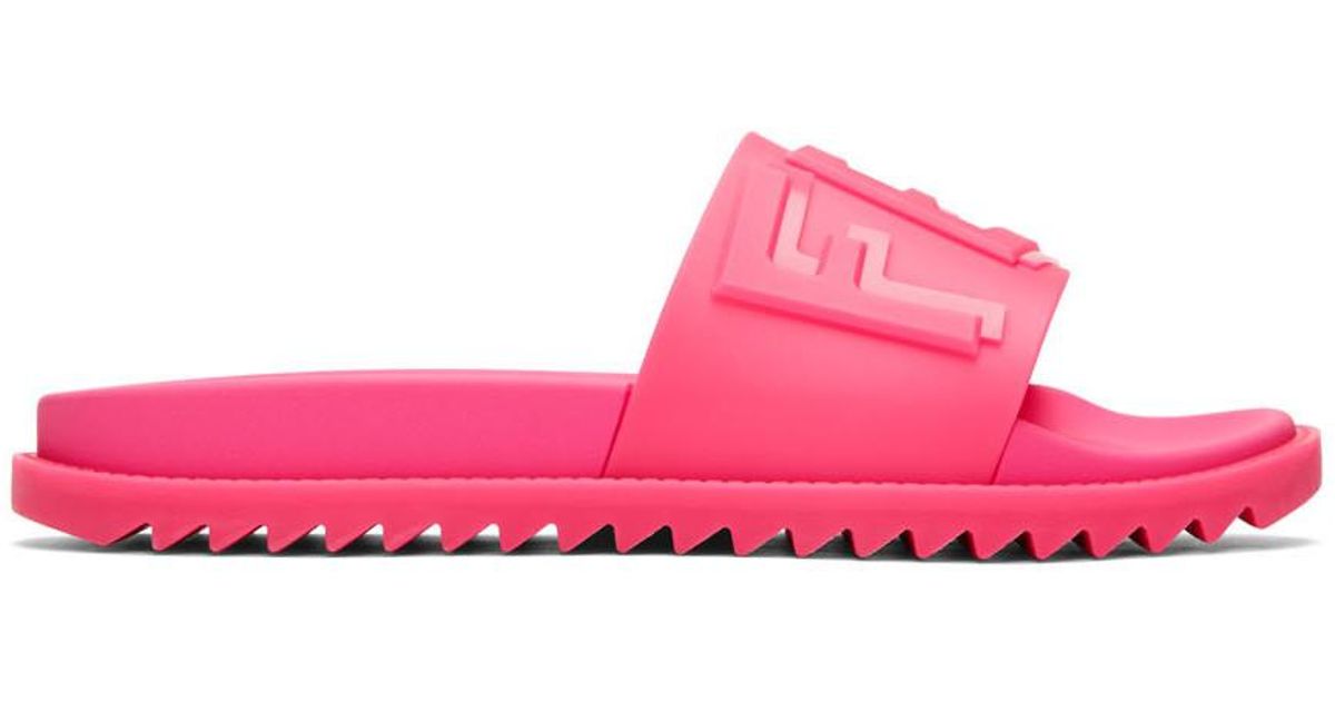 fendi pink slippers