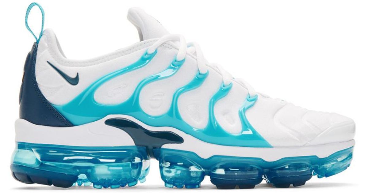 vapormax plus blue and white