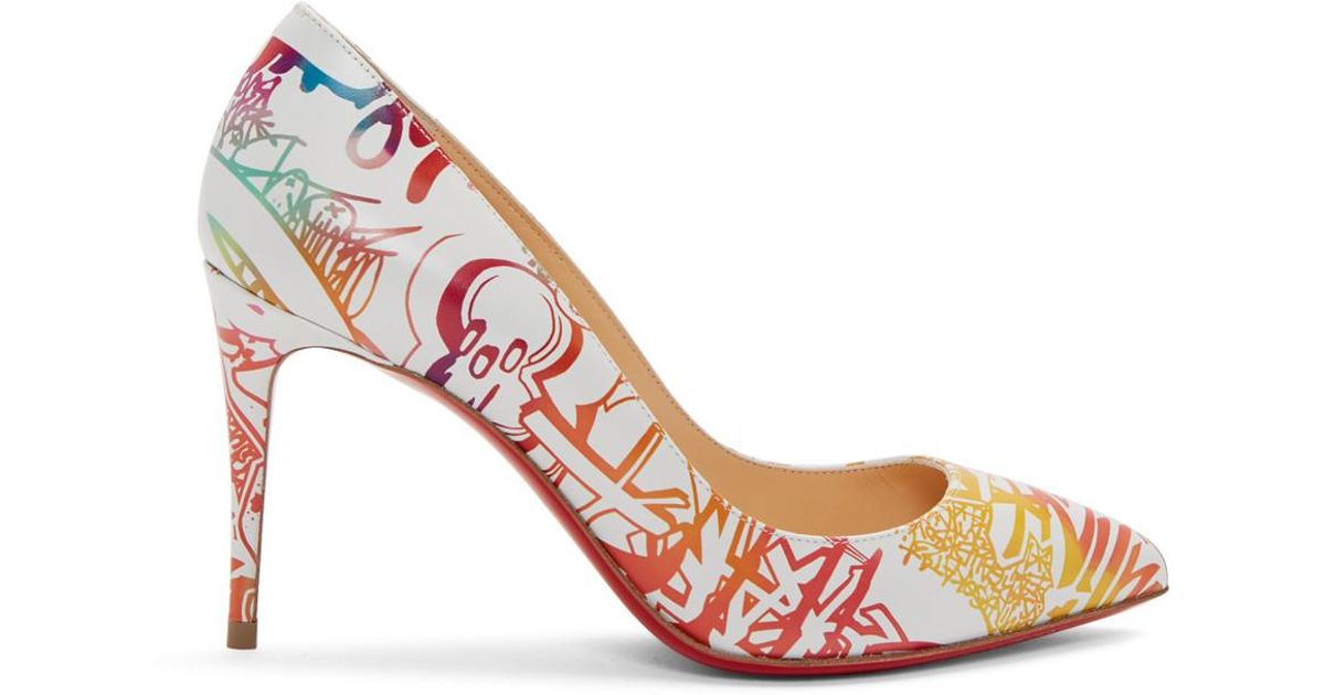 Christian Louboutin Leather Multicolor Grafitti Pigalle Follies Heels | Lyst